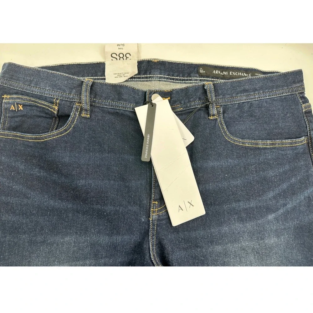 Armani Exchange J13 Slim Fit Jeans Dark Wash Denim 8NZJ13 Z2SAZ Mens 38S